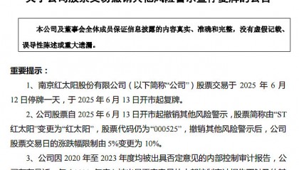 红太阳股票(红太阳股票是做什么的)