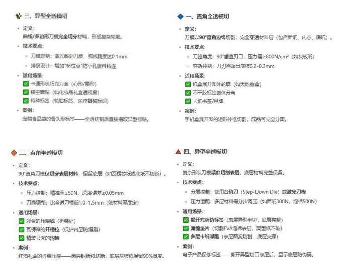 模切有哪几种模切方式？